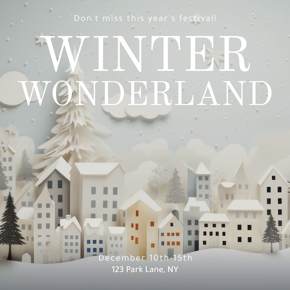Winter wonderland Instagram post template