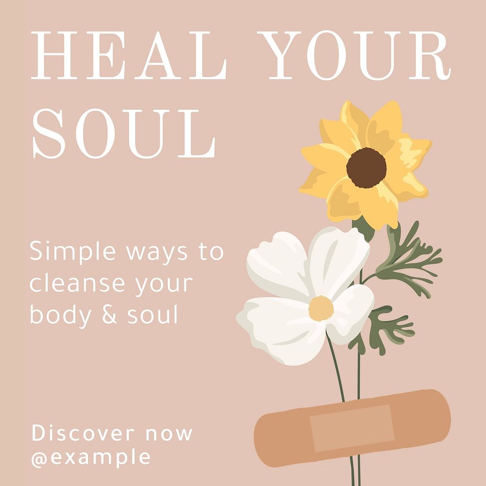 Heal your soul Instagram post template