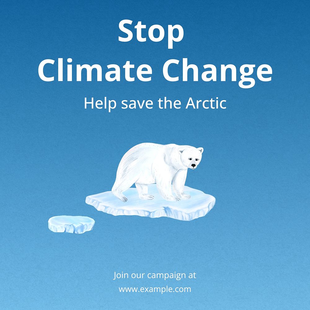 Climate change Instagram post template