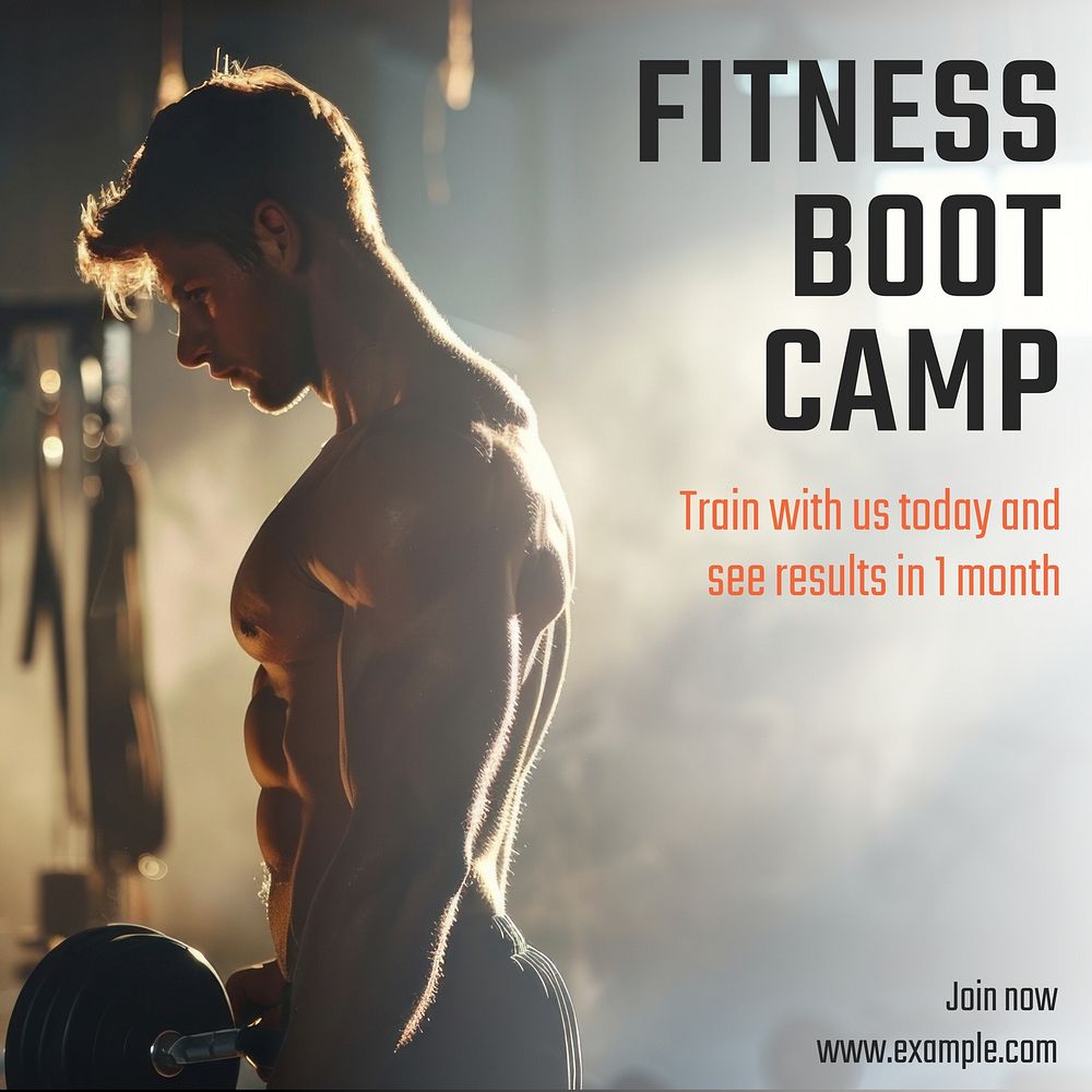 Fitness bootcamp Instagram post template