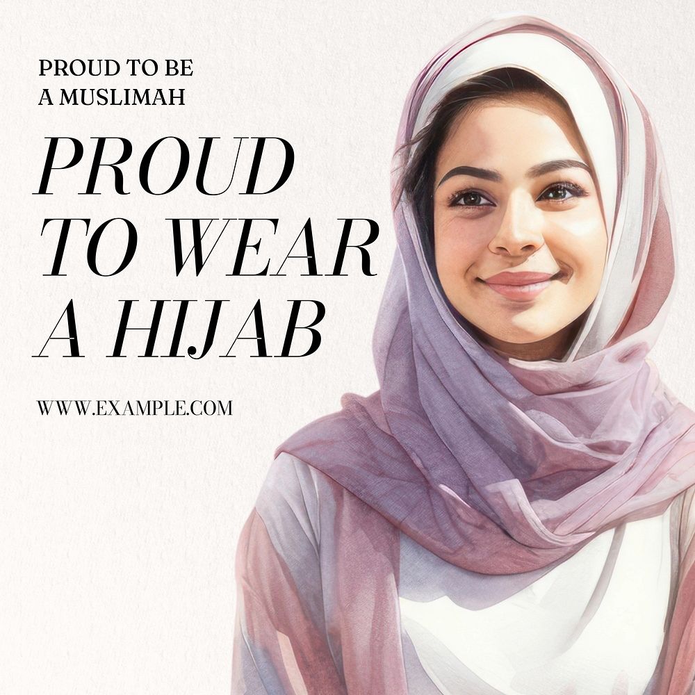 Hijab Instagram post template