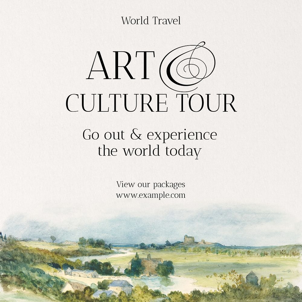 Art & culture tour Instagram post template