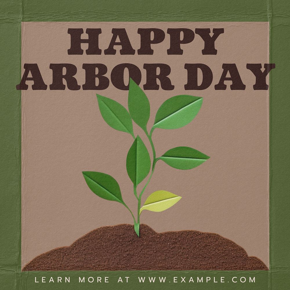 Happy arbor day Facebook post template