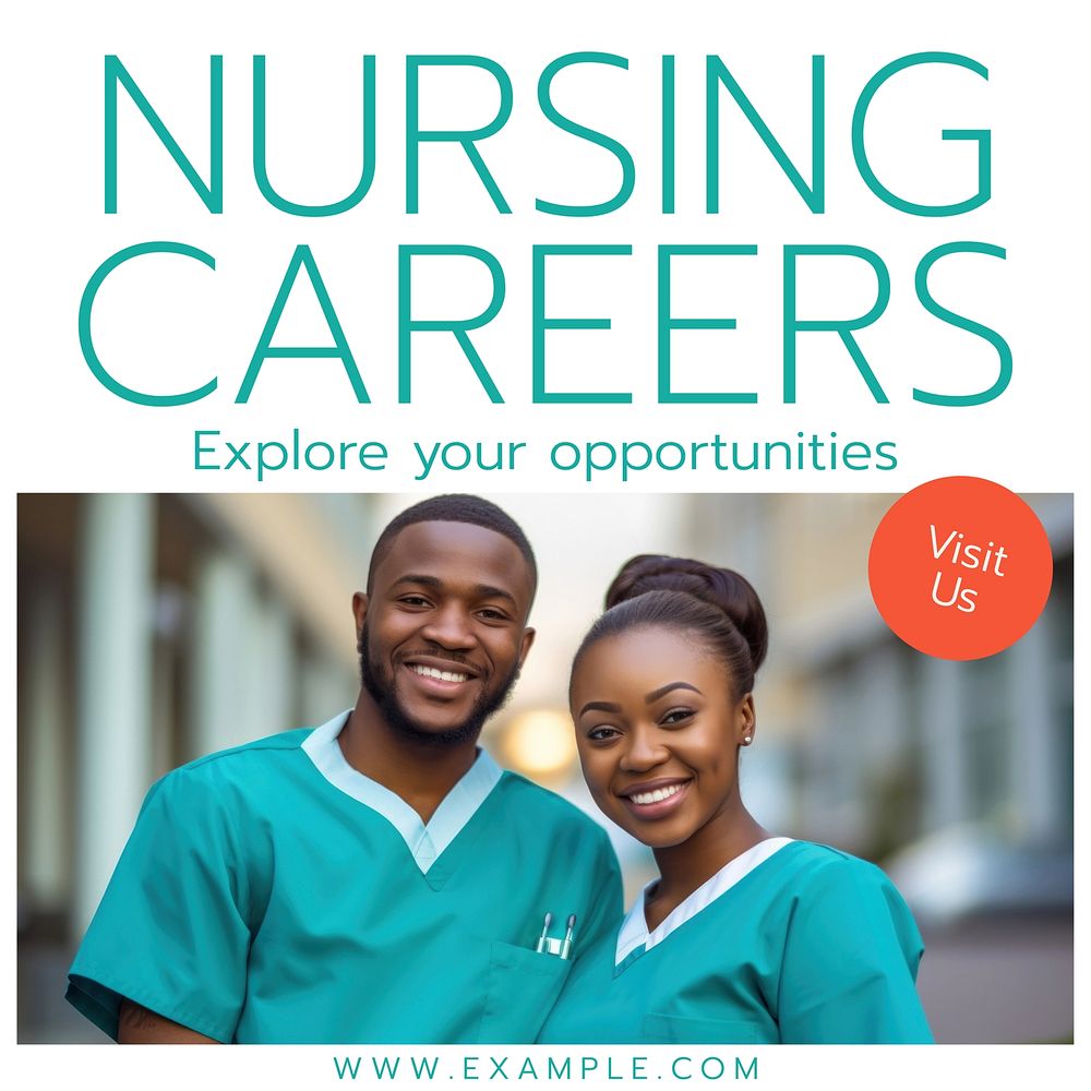 Nursing careers Instagram post template