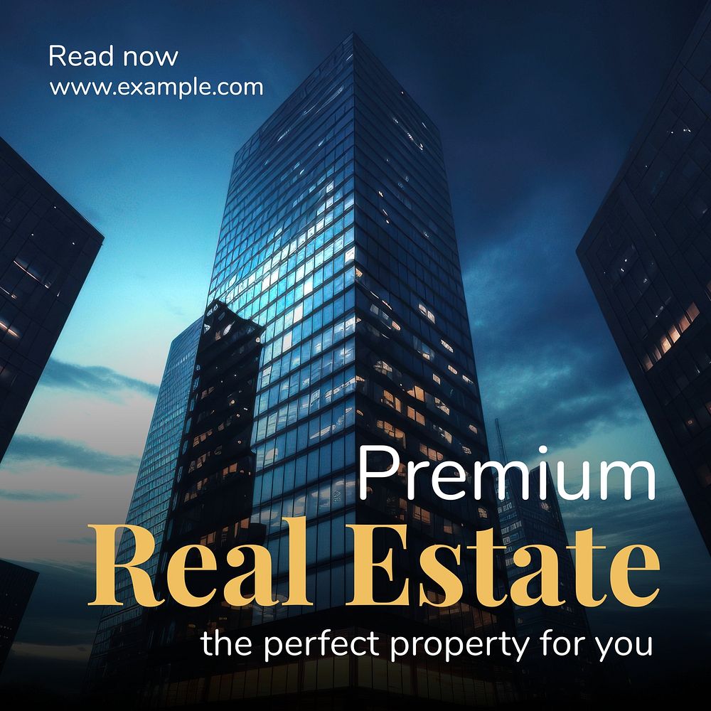 Premium real estate Facebook post template