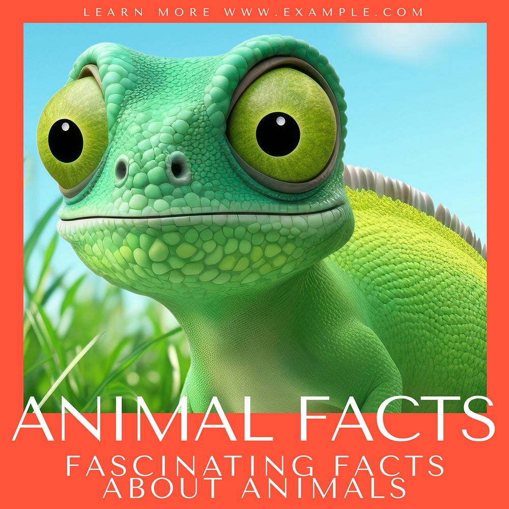 Animal facts Instagram post template