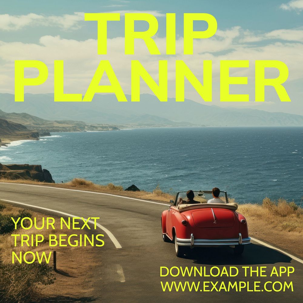 Trip planner Instagram post template