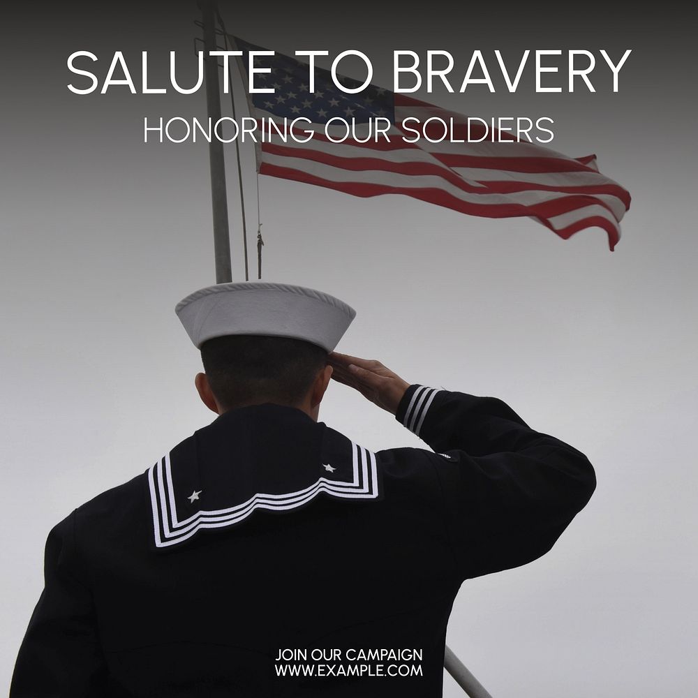 Honoring soldiers Instagram post template