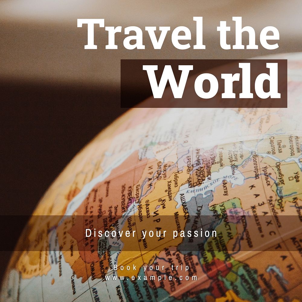 Travel the world Instagram post template