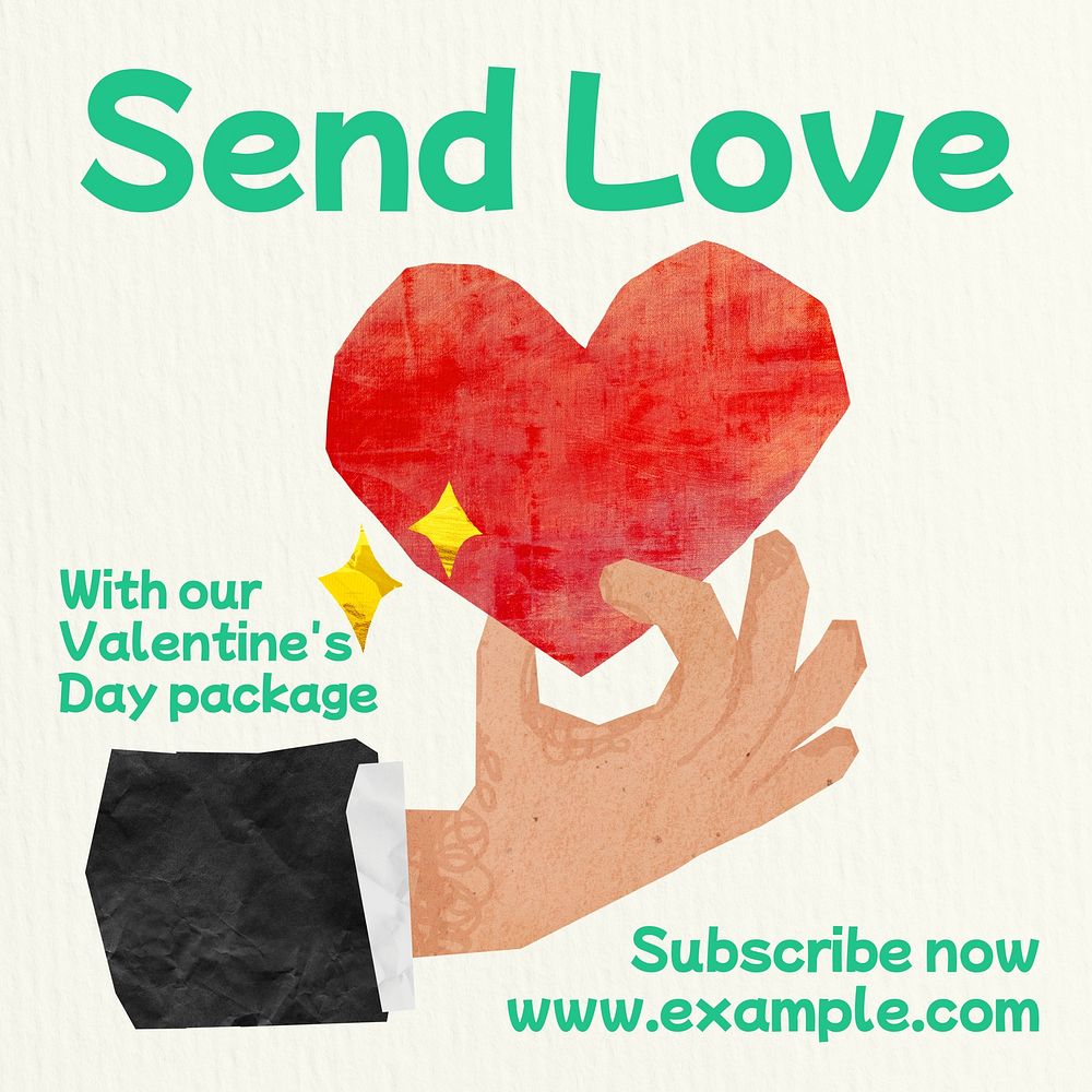 Valentine's day package Instagram post template