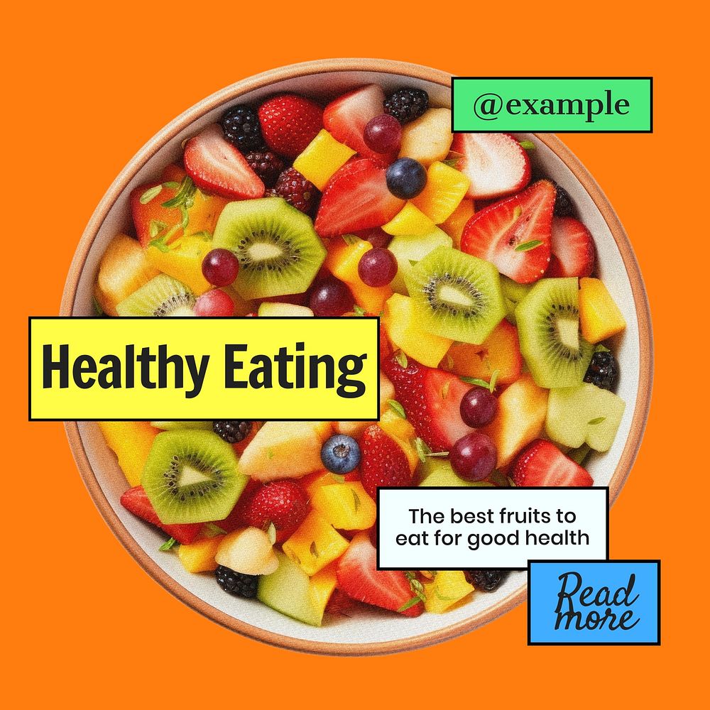 Healthy eating Facebook post template