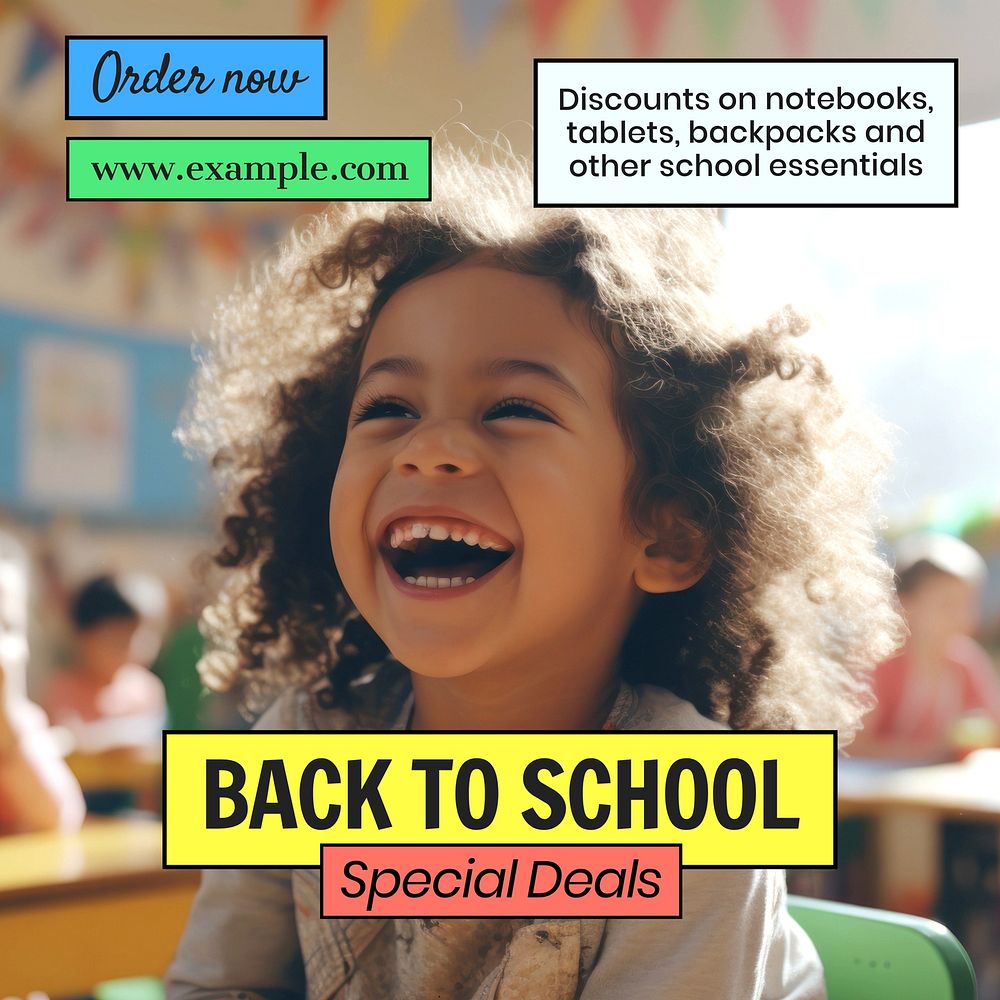Back to school sale Facebook post template