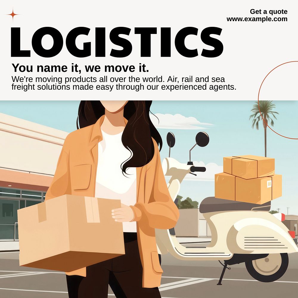 Logistics Instagram post template
