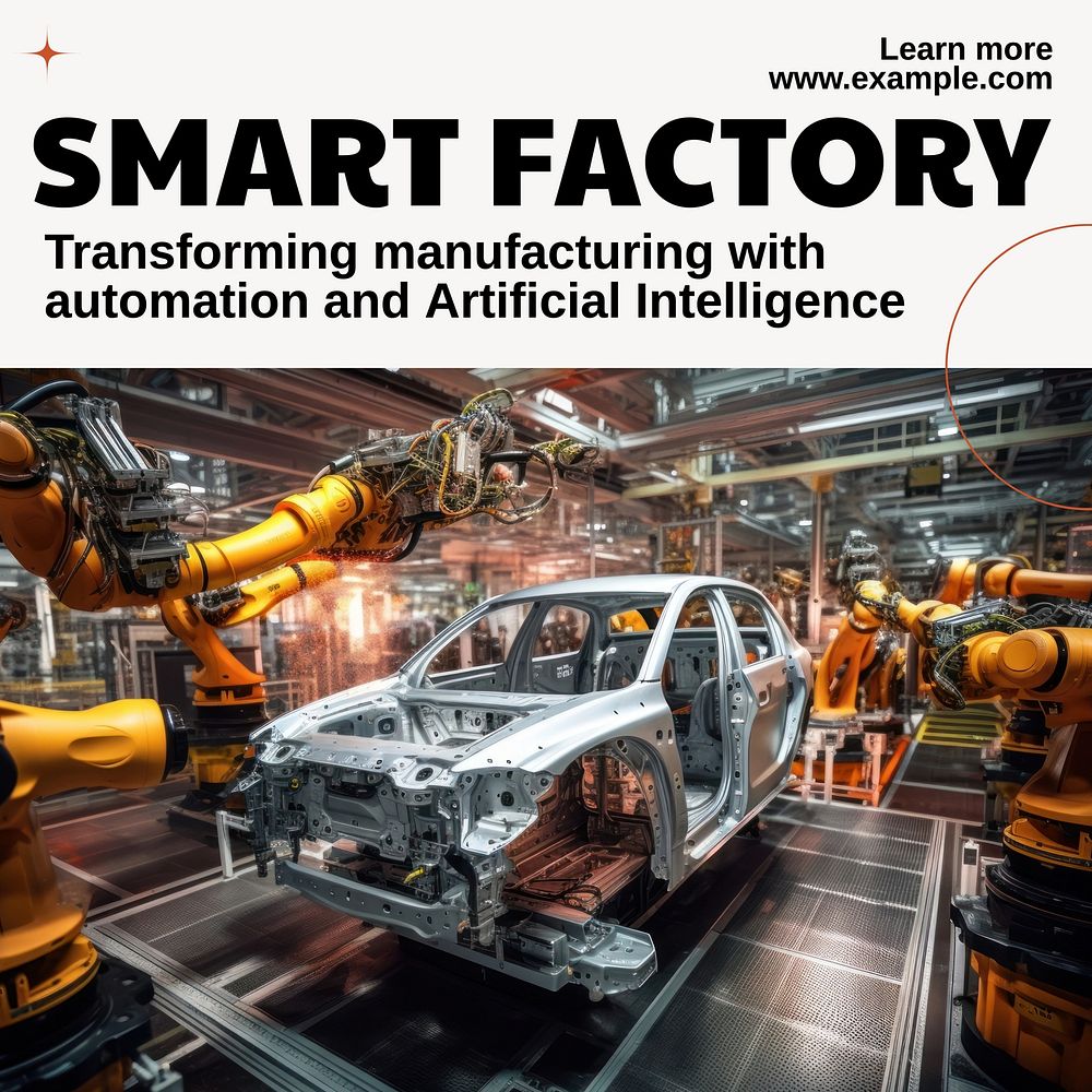 Smart factory ads Facebook post template