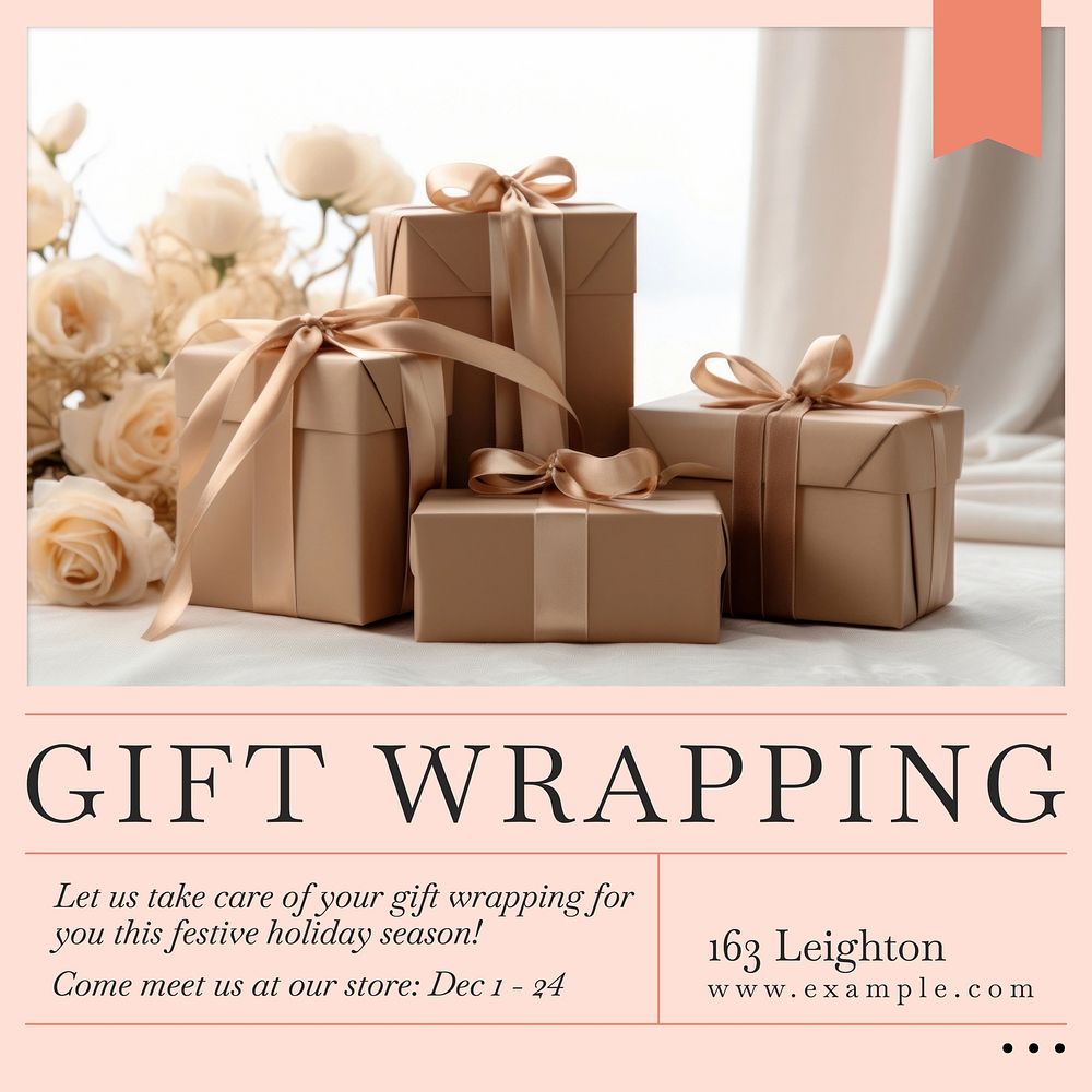 Gift wrapping service Instagram post template