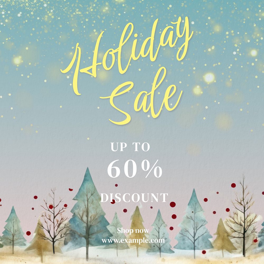 Holiday sale Facebook post template