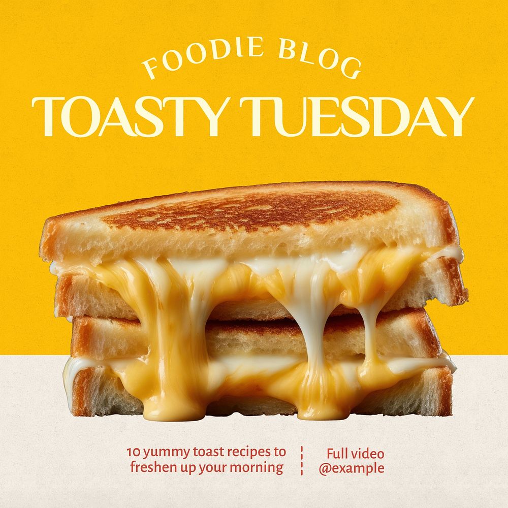 Food blog Instagram post template
