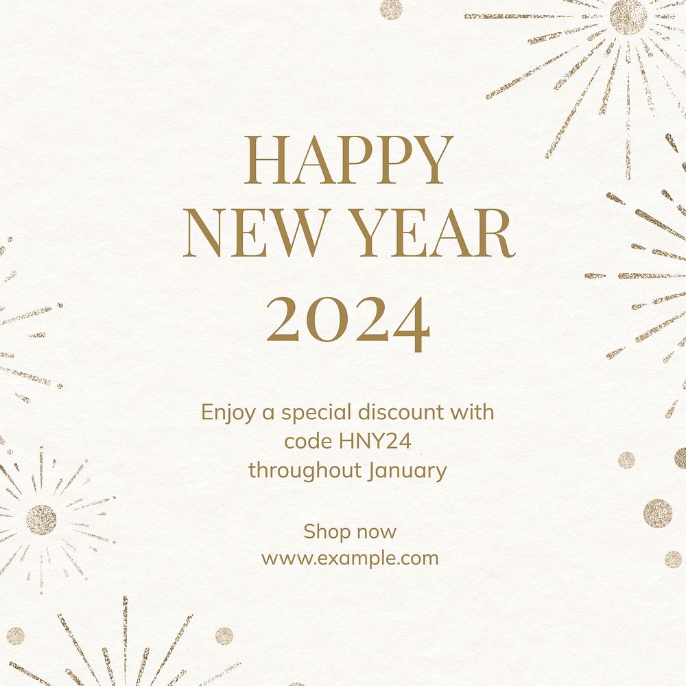 New year sale Facebook post template