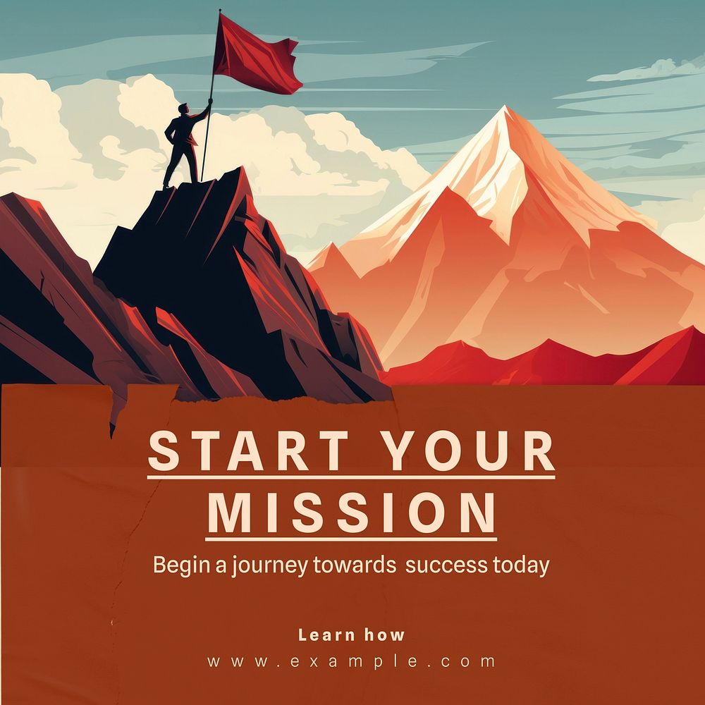 Success mission Instagram post template