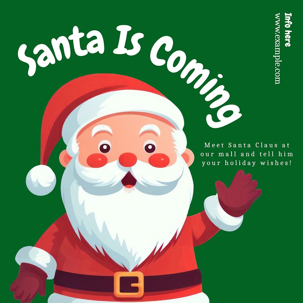 Christmas & Santa Instagram post template
