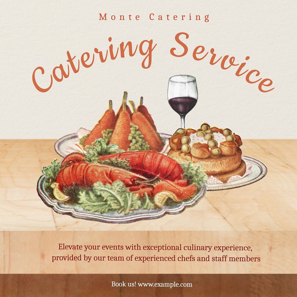 Catering service Facebook post template