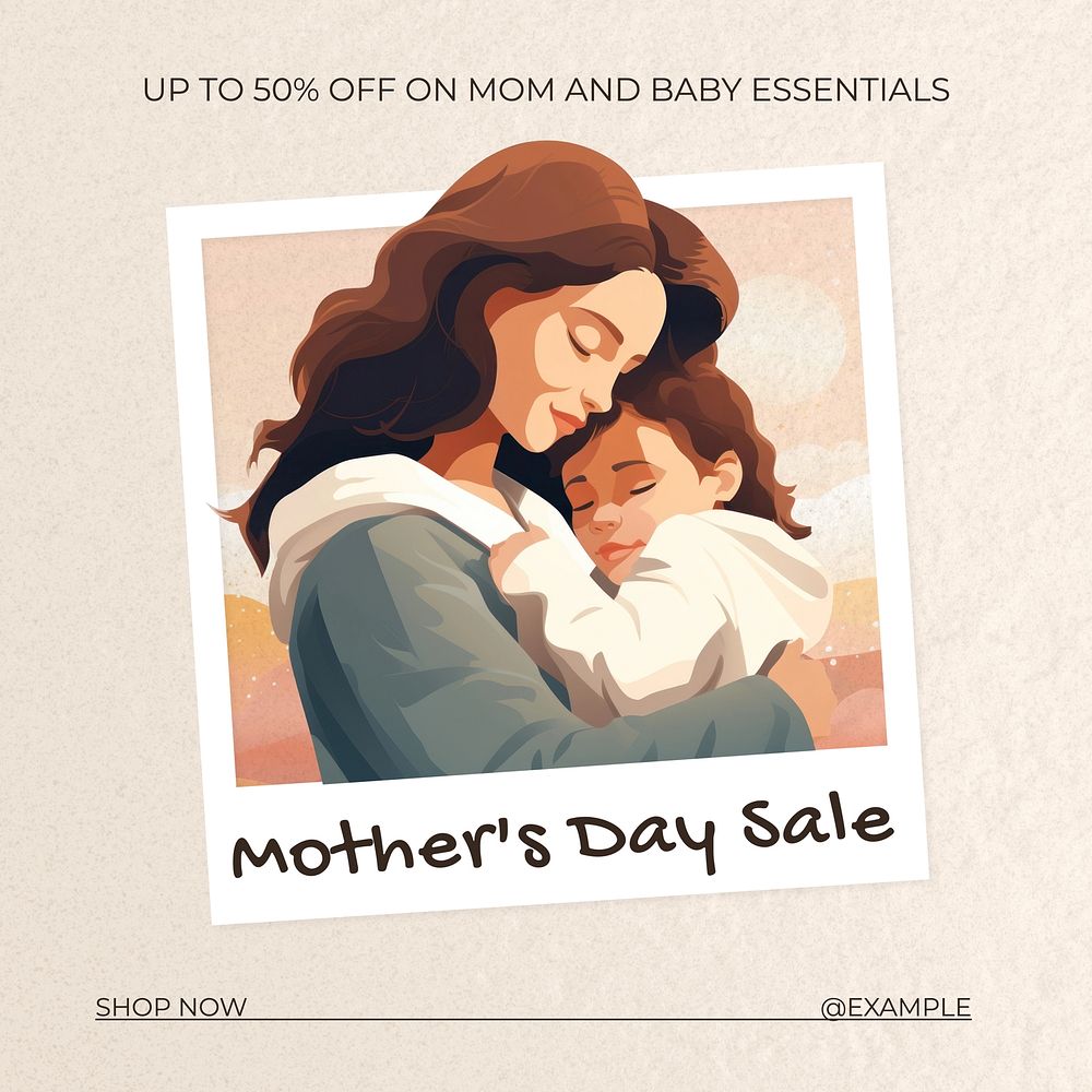 Mothers day sale Facebook post template  