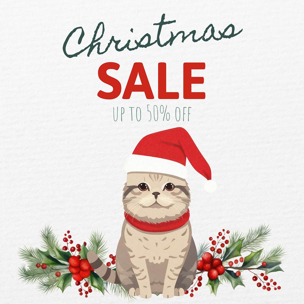 Christmas sale Instagram post template