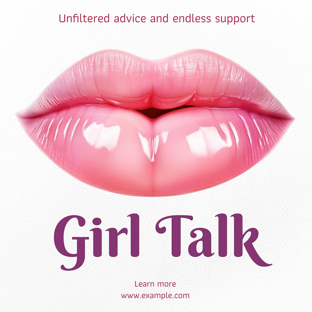 Girl talk Instagram post template