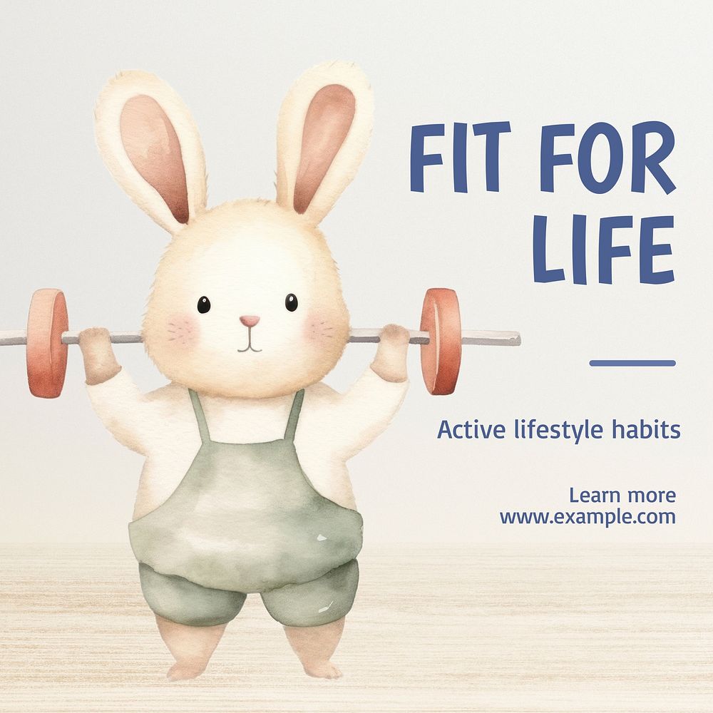 Active lifestyle Instagram post template