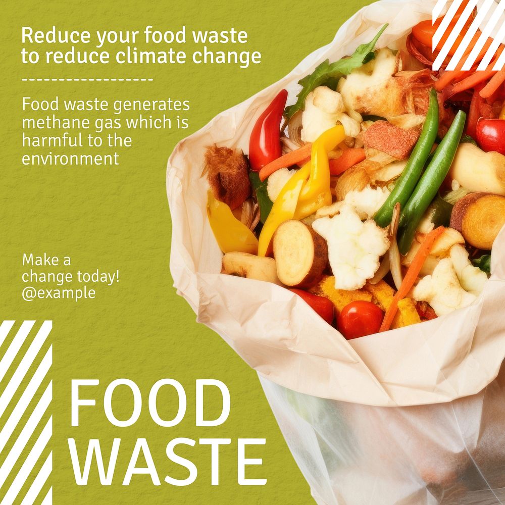 Food waste Instagram post template