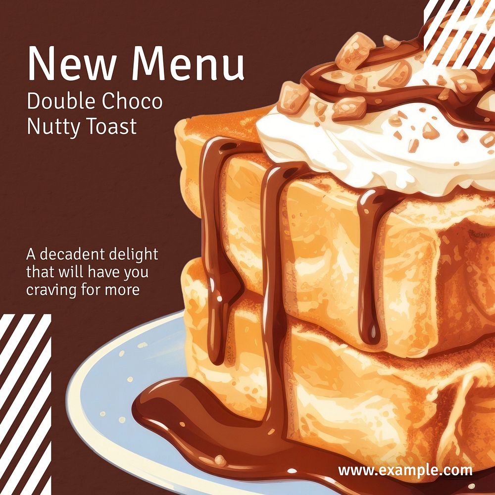 New dessert menu Instagram post template