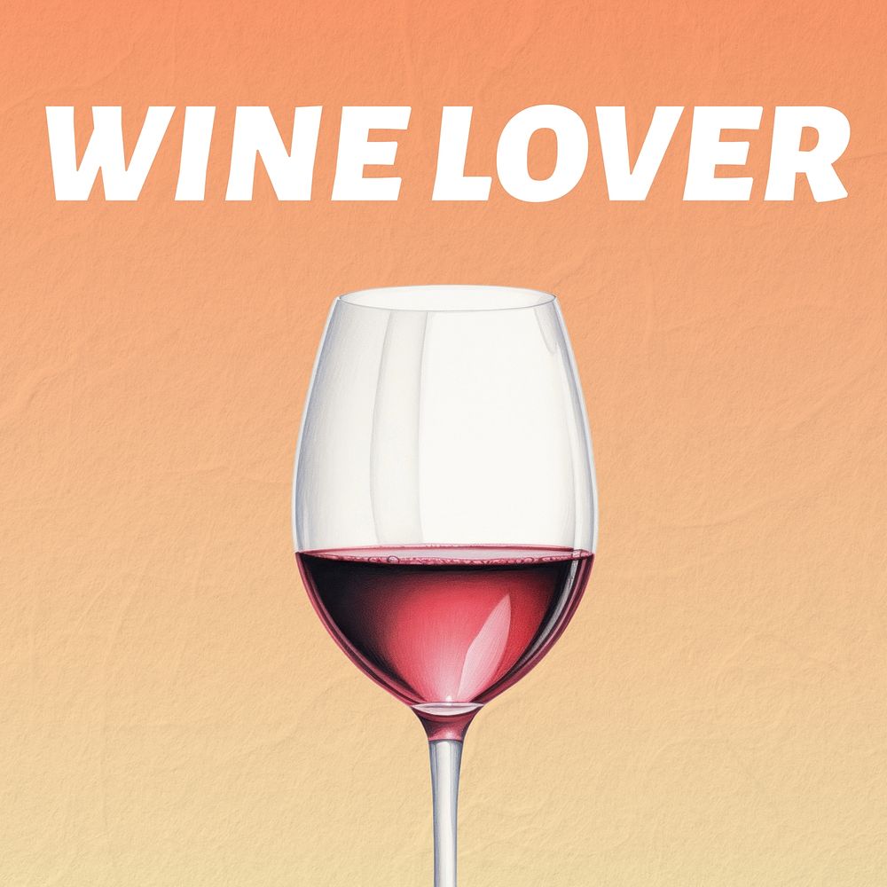 Wine lover Facebook post template