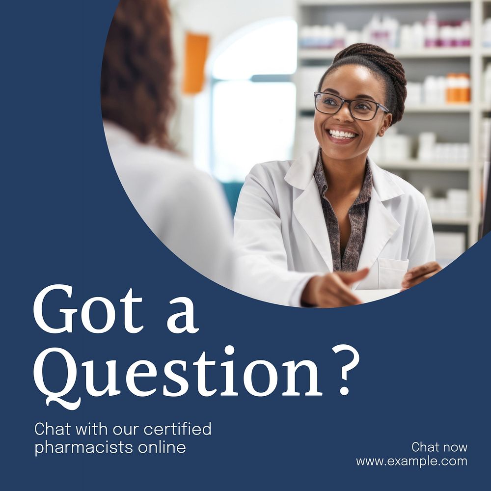 Chat with pharmacists Instagram post template