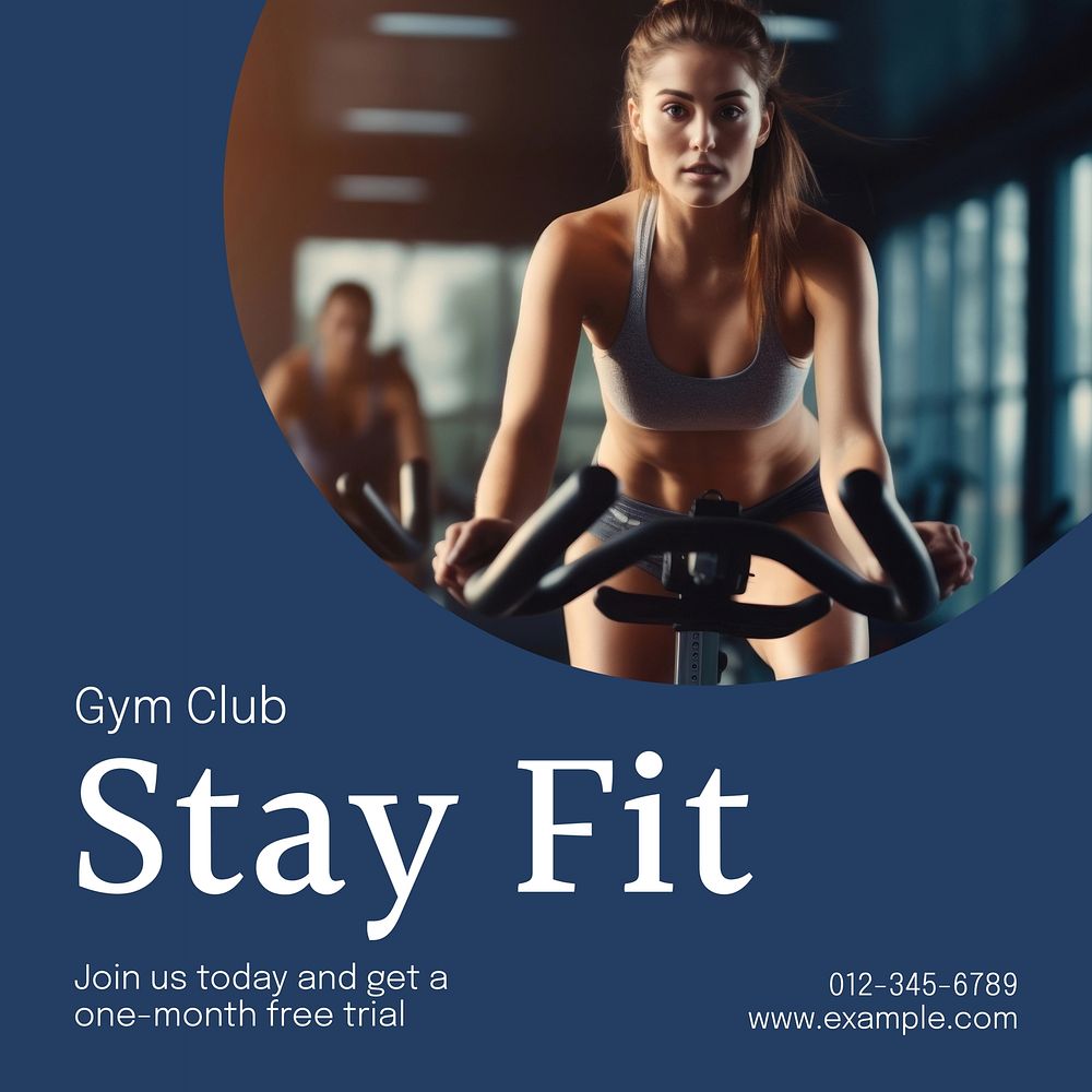 Gym & fitness Facebook post template