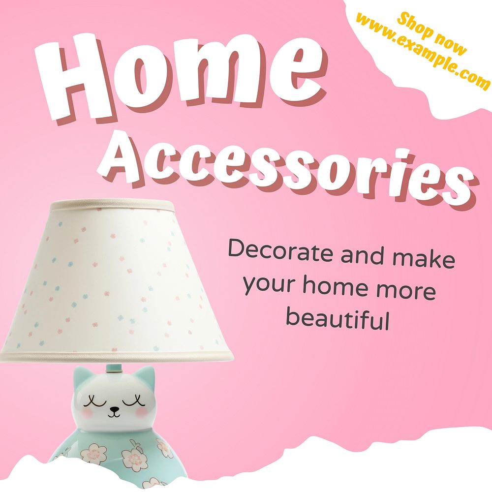 Home accessories Facebook post template