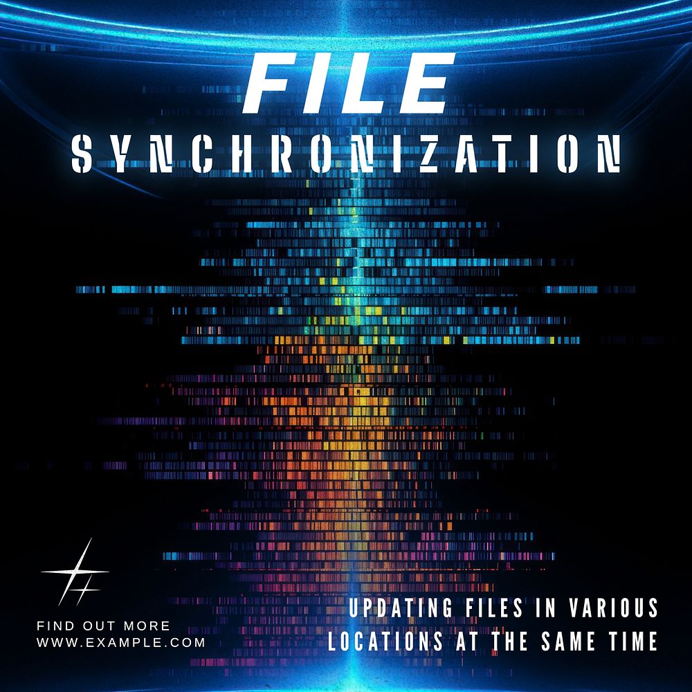 File synchronization Instagram post template