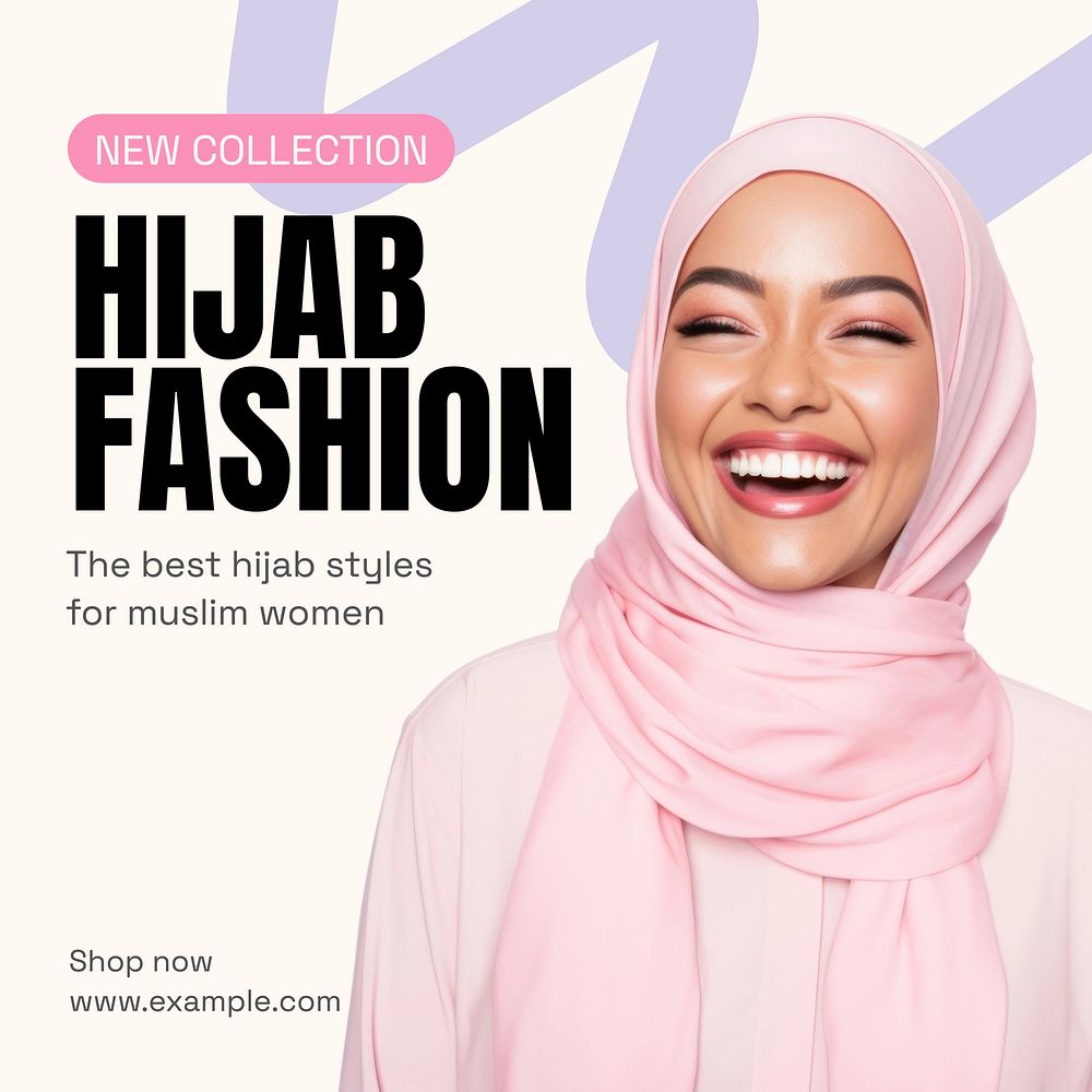 Hijab fashion Facebook post template