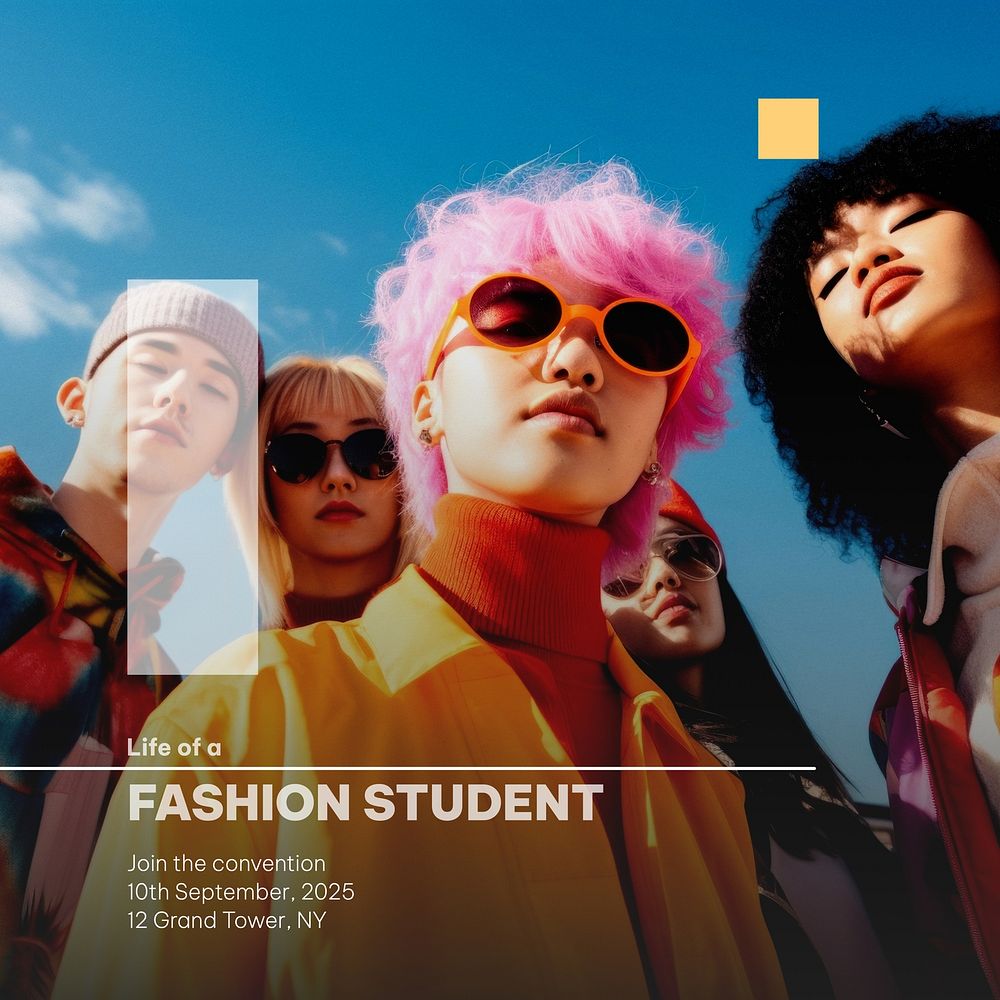Fashion student Facebook post template