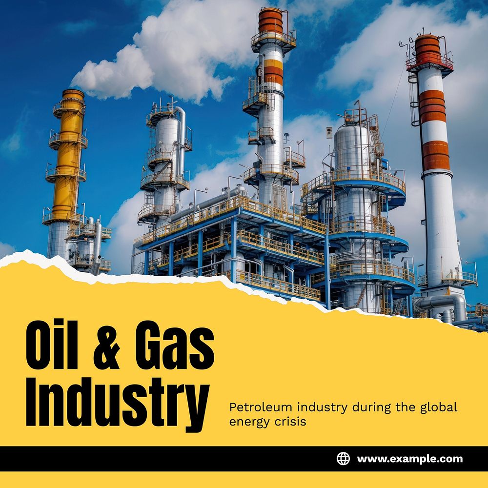 Oil & gas industry Instagram post template