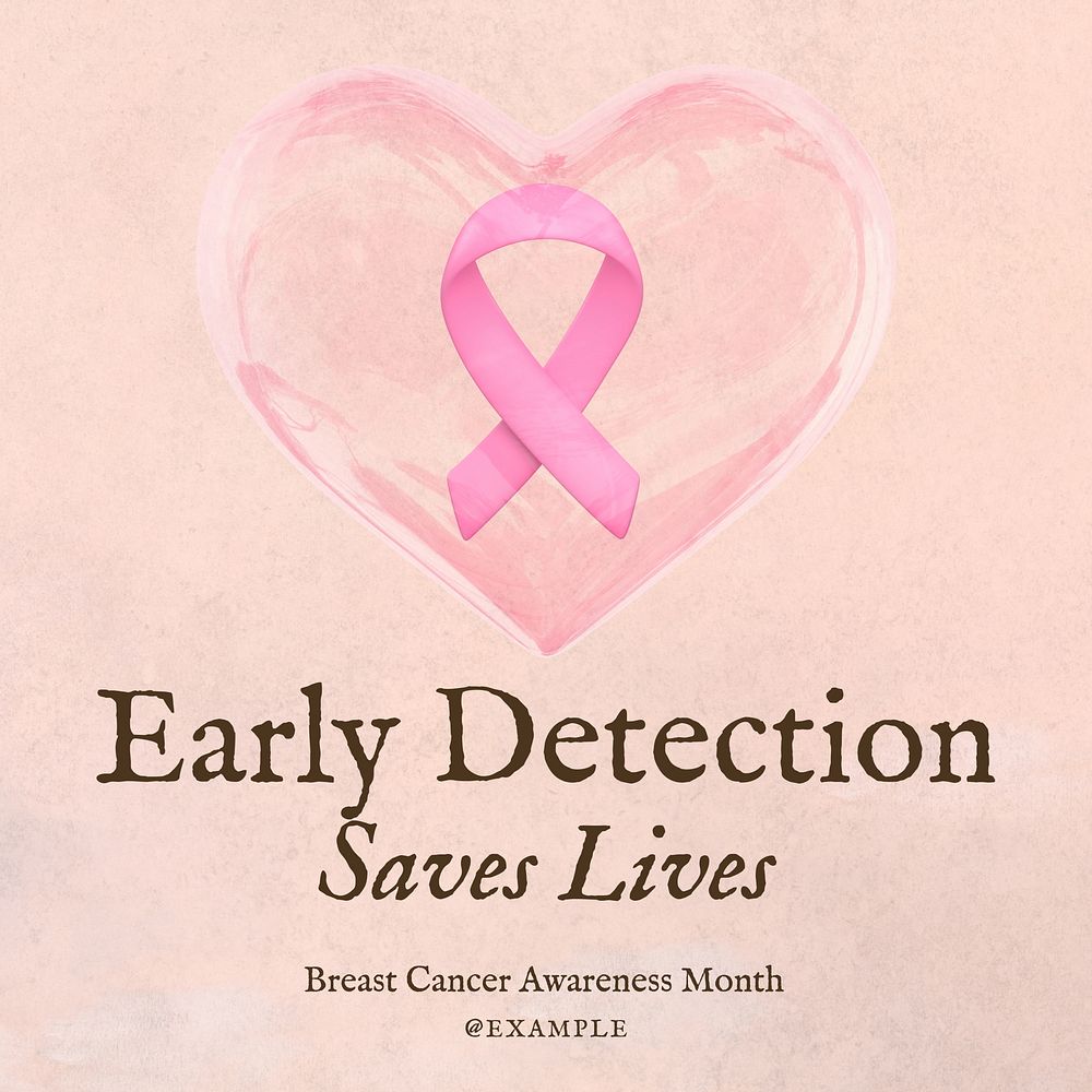 Cancer detection & awareness Facebook post template