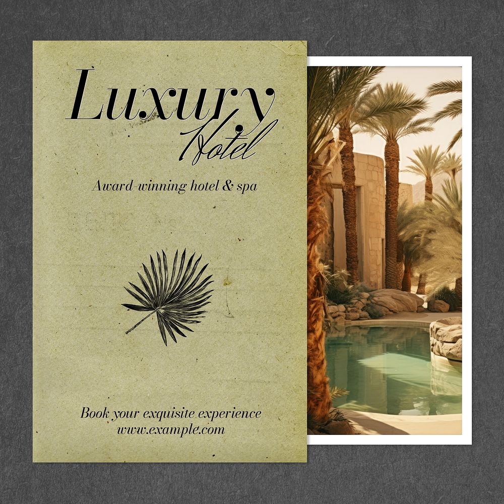 Luxury hotel Instagram post template