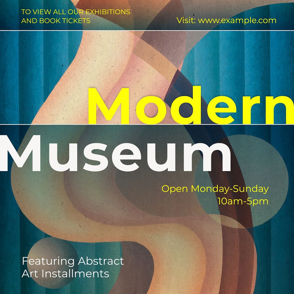 Modern museum Instagram post template