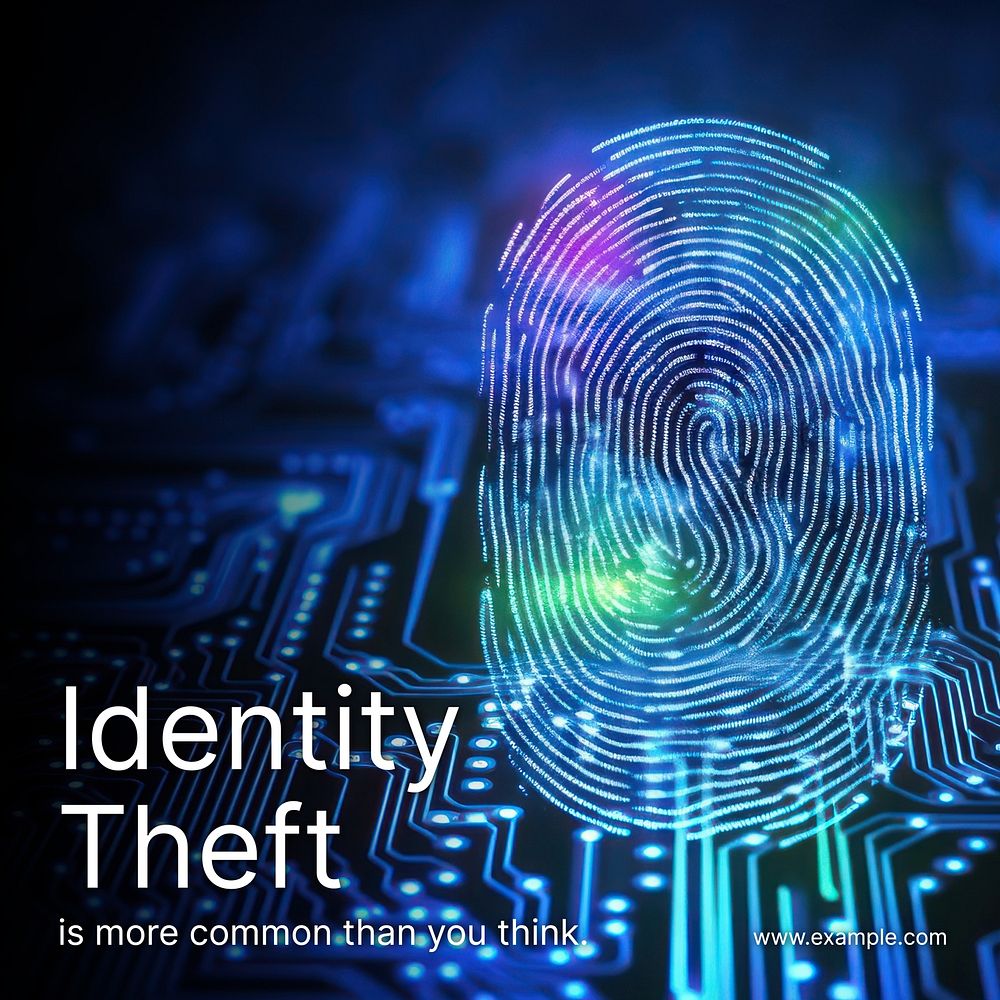 Identity theft Instagram post template