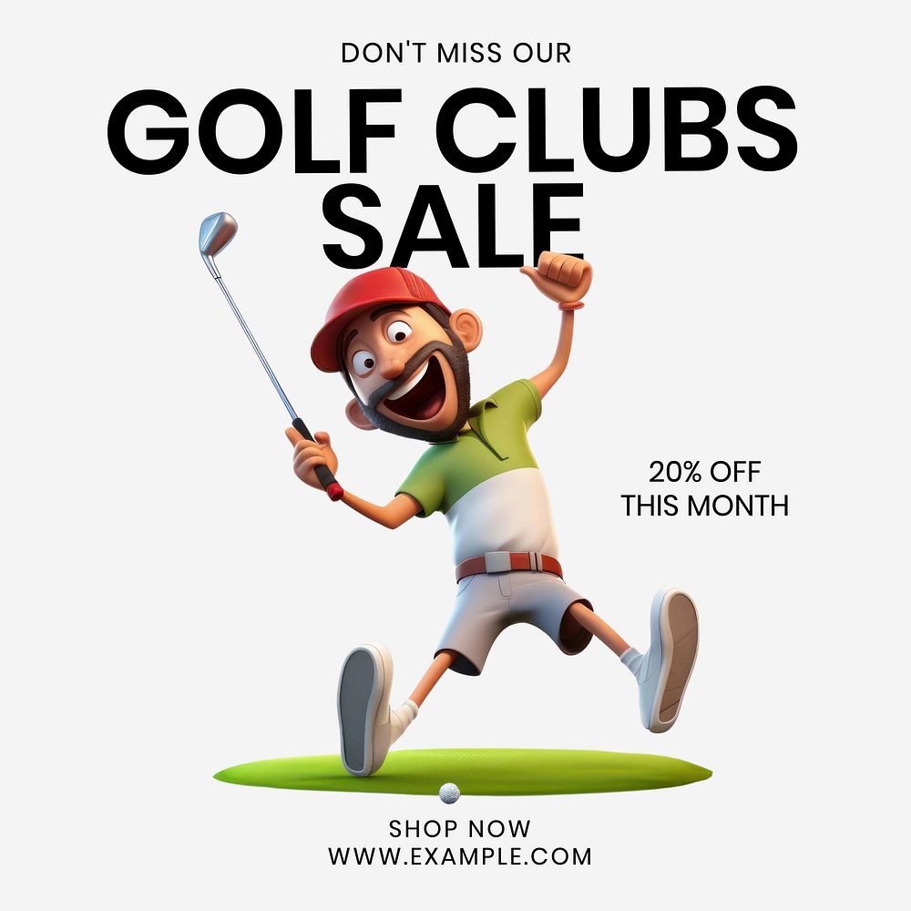 Golf sale Facebook post template