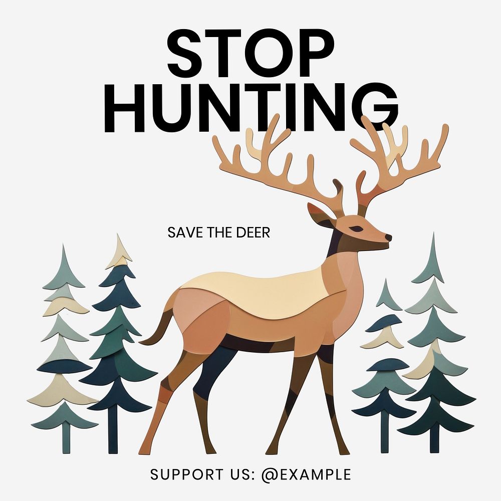 Stop hunting Instagram post template