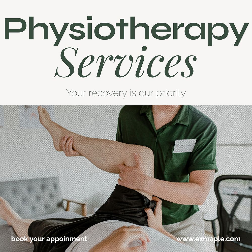 Physiotherapy services Instagram post template