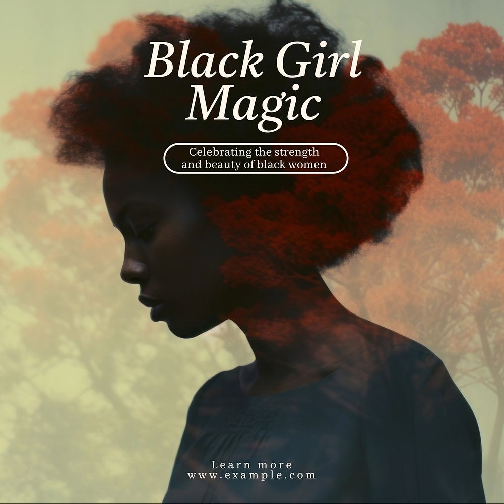 Black girl magic Instagram post template