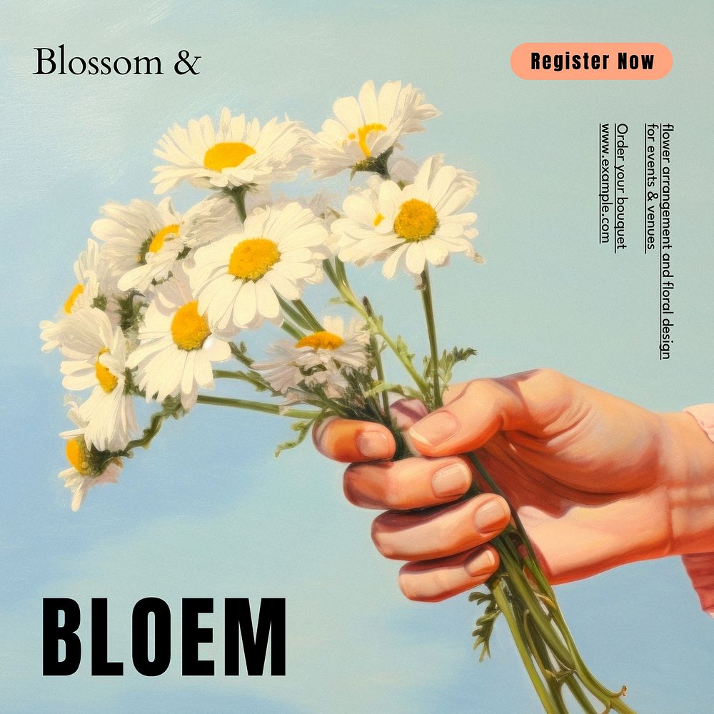Blossom florist Instagram post template
