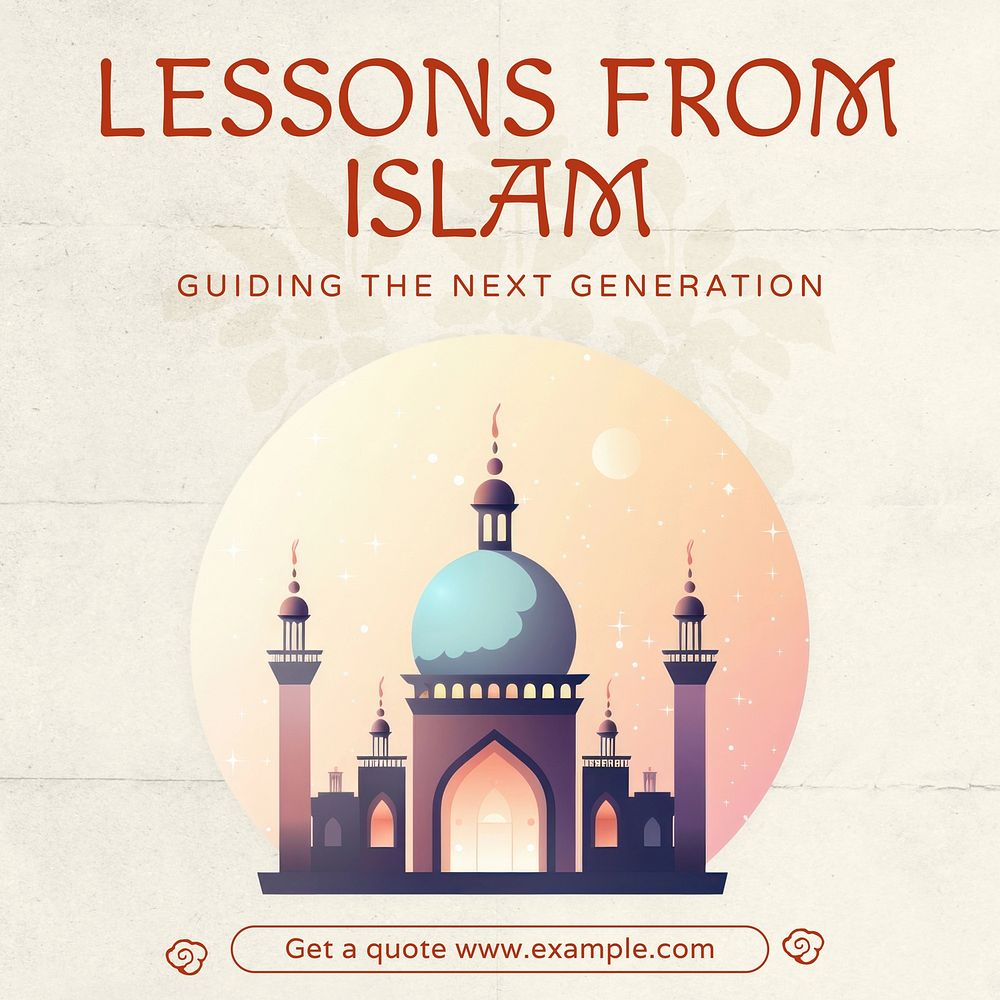 Lessons from Islam Instagram post template