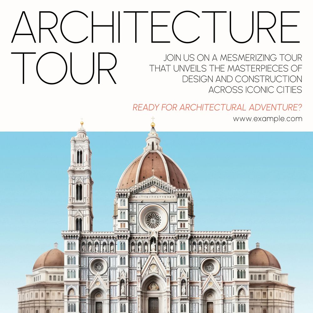 Architecture tour Instagram post template